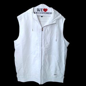 2XL  Men Knits with Hood Color White - New